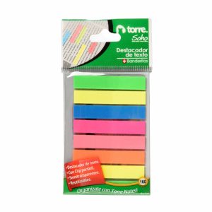 Banderitas Destacadoras de Texto 8 Colores 160 Ud Torre