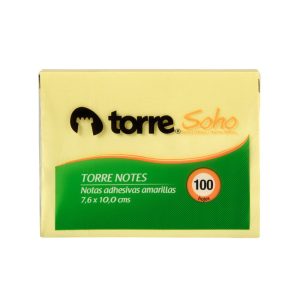 Notas Adhesivas Amarillo 10x7.6cm 100 Hj Torre