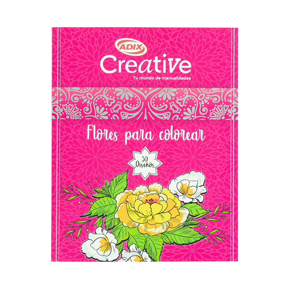 Libro para Colorear Flores 50 Diseños Creative