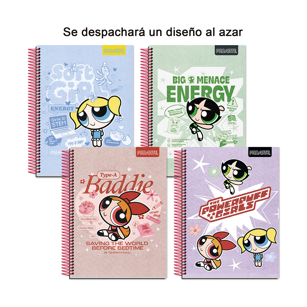 Cuaderno Carta Chicas Superpoderosas 150hj Cuadros 7mm Surtido Proarte - Imagen 5