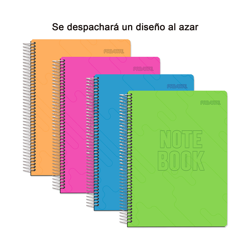 Cuaderno Premium Cuarta (16.8 x 21.5cm) Neón 120hj Cuadro 7mm Surtido Proarte - Imagen 5