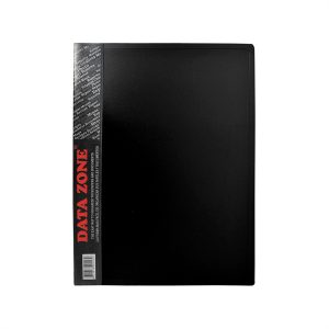 Carpeta A4 Negro con Clip Gusano y Bolsillo Data Zone