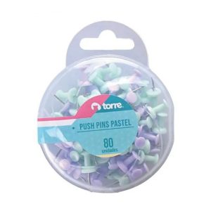 Caja Pushpins Pastel 80 Uds Torre