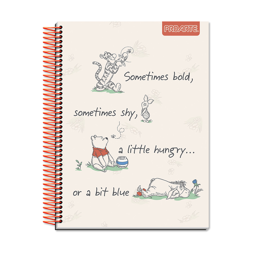 Cuaderno Cuarta (16.8 x 21.5cm) Winnie The Pooh 150hj Cuadro 7mm Surtido Proarte