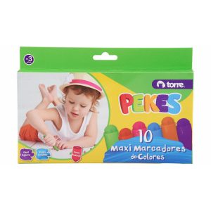 Maxi Marcadores Pekes 10 Colores Torre