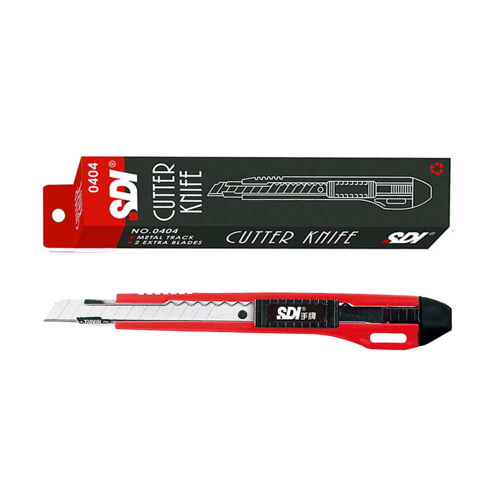 Cuchillo Cartonero Bloqueo Chicharra con 3 Hojas 9mm SDI - Imagen 3