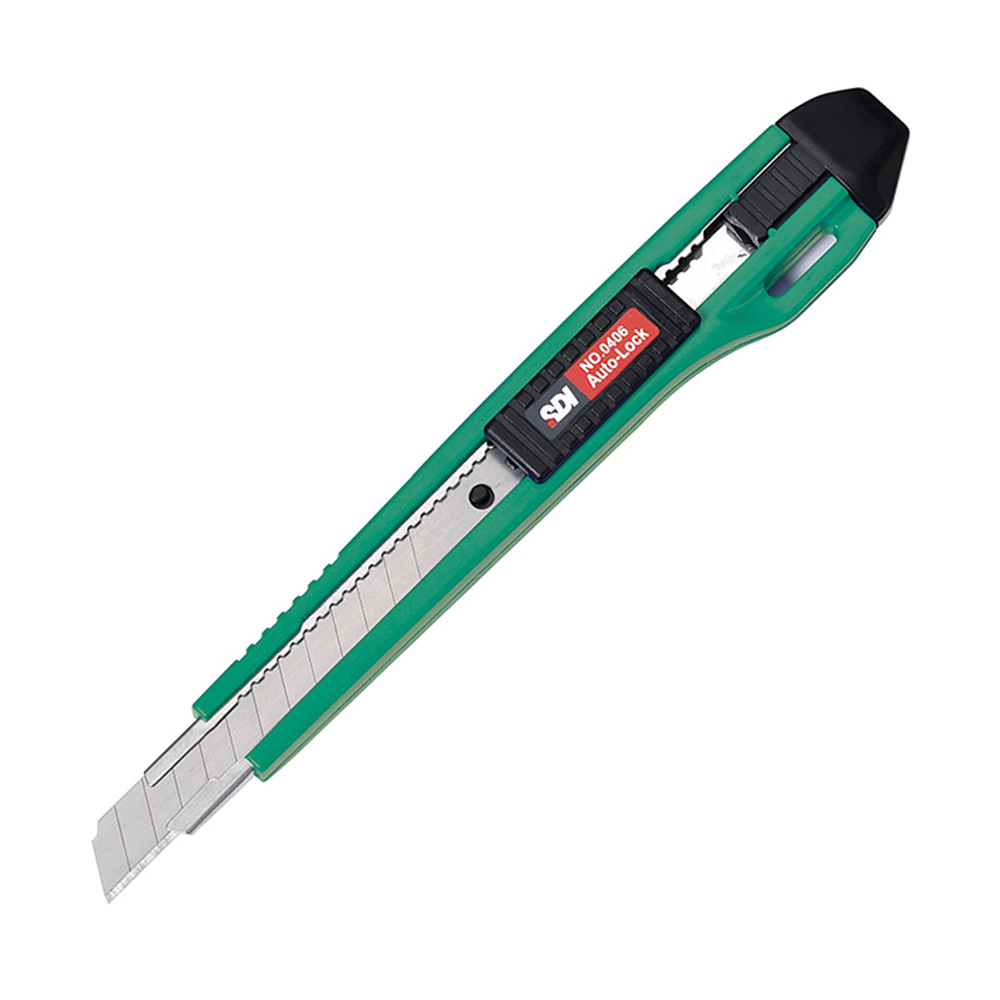 Cuchillo Cartonero Bloqueo Automático con 3 Hojas 9mm SDI