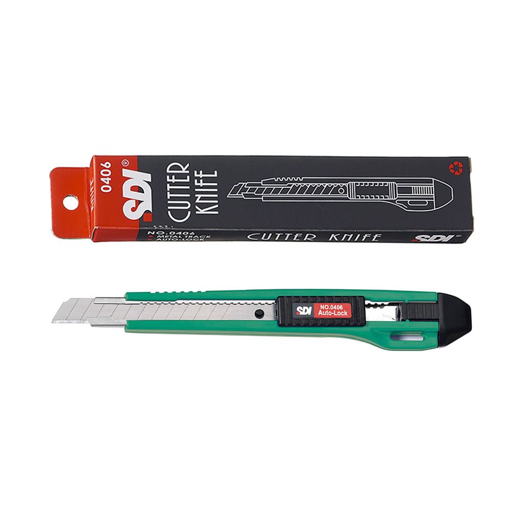 Cuchillo Cartonero Bloqueo Automático con 3 Hojas 9mm SDI - Imagen 3