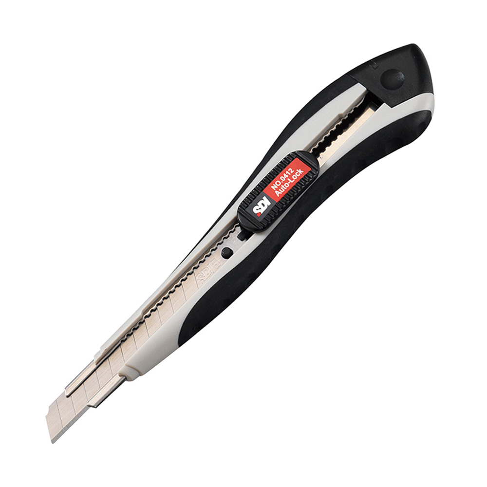 Cuchillo Cartonero Bloqueo Automático Goma 3 Hojas 9mm SDI - Imagen 5
