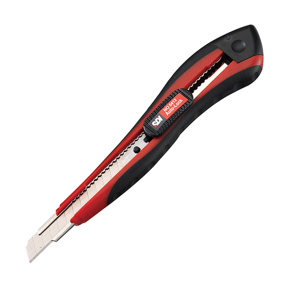 Cuchillo Cartonero Bloqueo Automático Goma 3 Hojas 9mm SDI - Imagen 6