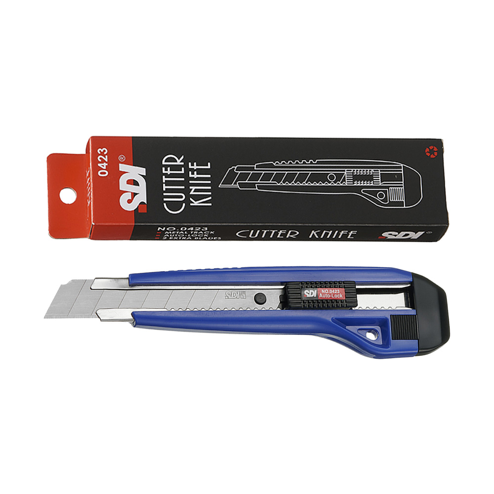 Cuchillo Cartonero Bloqueo Automático con 3 Hojas 18mm SDI - Imagen 3