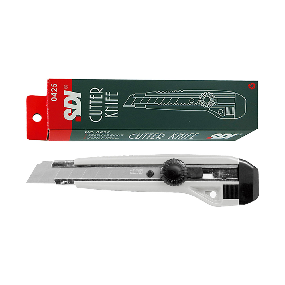 Cuchillo Cartonero Bloqueo Manual Rueda con 3 Hojas 18mm SDI - Imagen 3