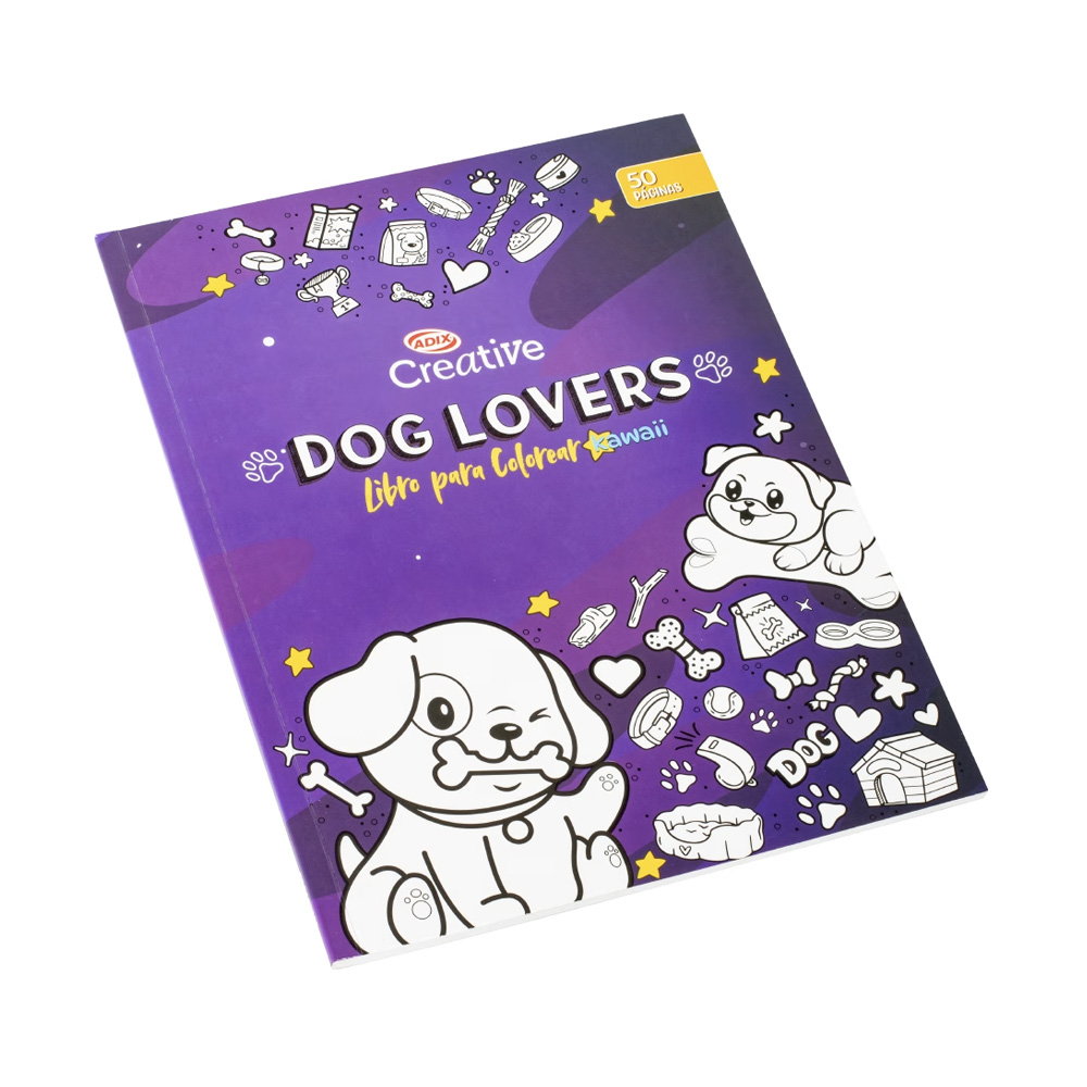 Libro para Colorear Dog Lover Kawai 50 Diseños Creative - Imagen 3