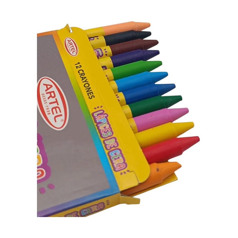 Lápices de Cera 12 Colores Artel - Imagen 2