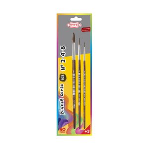 Set 3 Pinceles Nro 2-4-8 Artel