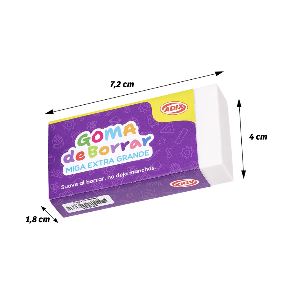 Goma de Borrar Miga Extra Grande Adix - Imagen 3