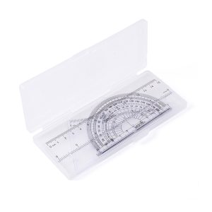 Set Geometría Transparente c/Caja 15cm 4pzs Neolite