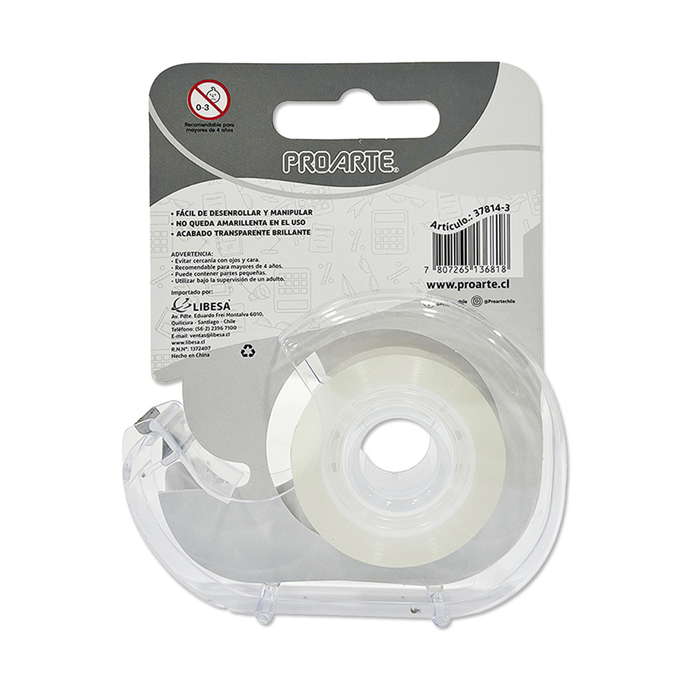 Cinta Cristal con Dispensador Extra Poder 19mm x 20mt Proarte - Imagen 2