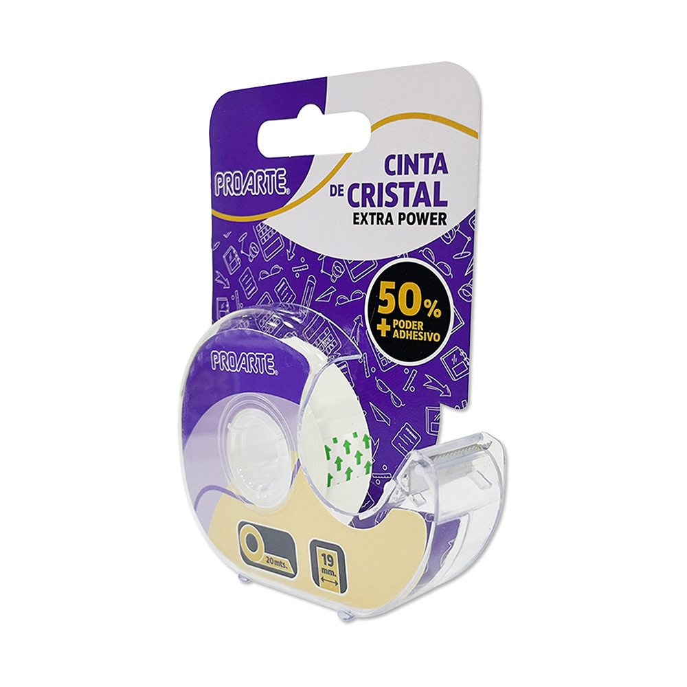 Cinta Cristal con Dispensador Extra Poder 19mm x 20mt Proarte - Imagen 3