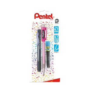 Bolígrafo Mecánico Fiesta 0.7 + Minas + Portagoma Pentel