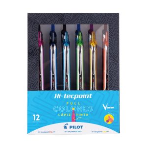 Set Lápices Tinta HI-Tecpoint Grip V5 Retráctil 12 un. Pilot