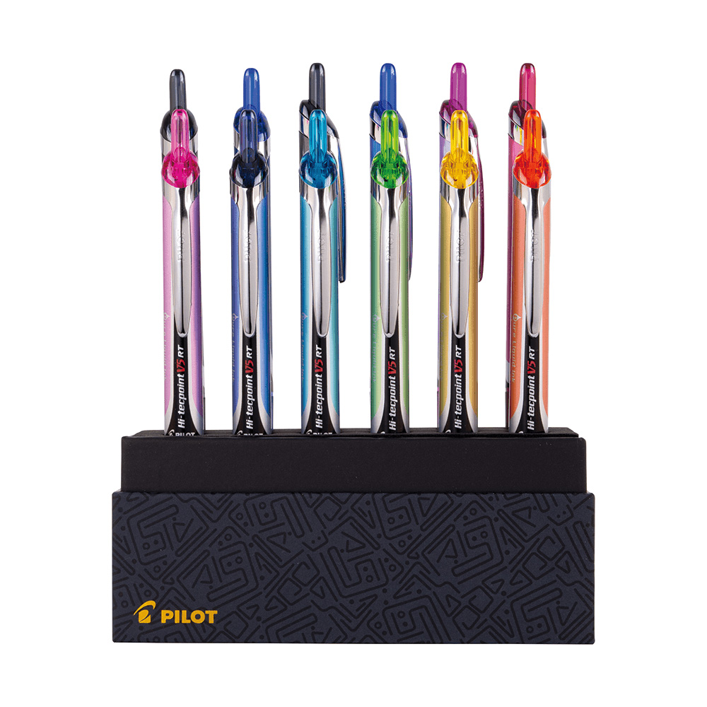 Set Lápices Tinta HI-Tecpoint Grip V5 Retráctil 12 un. Pilot - Imagen 2