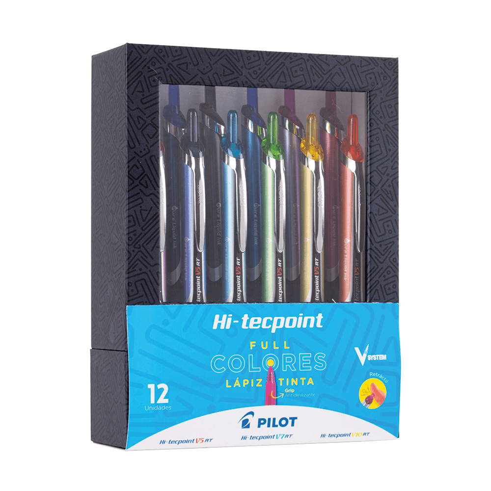 Set Lápices Tinta HI-Tecpoint Grip V5 Retráctil 12 un. Pilot - Imagen 4