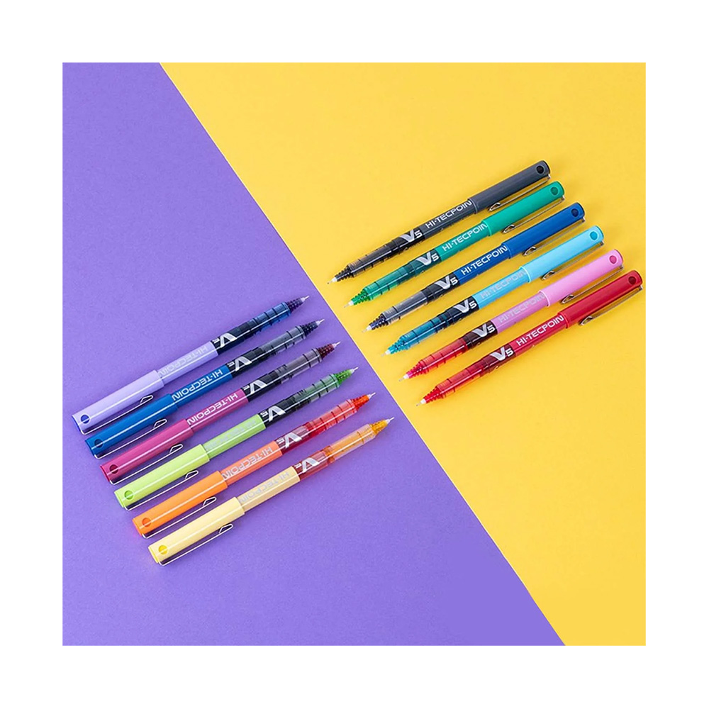 Set Lápices Tinta HI-Tecpoint V5 12 Colores 0.5mm Pilot - Imagen 4