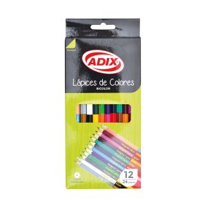 Lápiz Bicolor 12 un. 24 Colores Adix