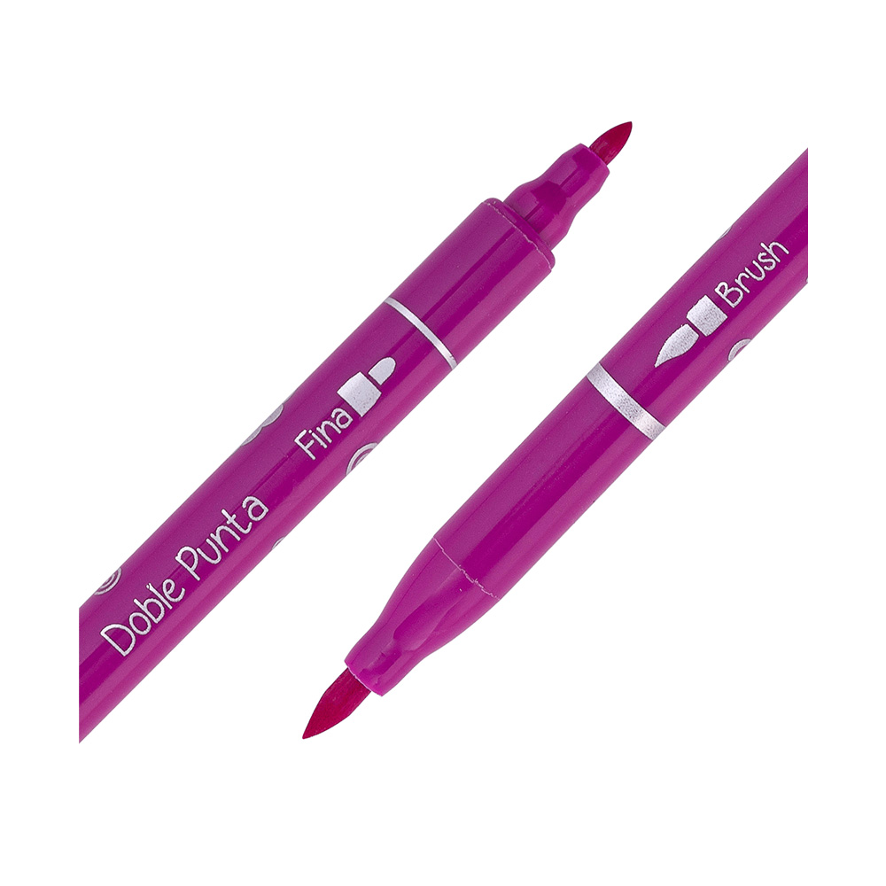 Brush Pen/Punta Fina 12 Colores Kids Adix - Imagen 3