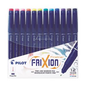 Set Marcadores Borrables Fixion Fineliner 12 un. Pilot