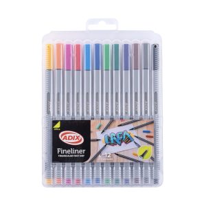 Marcador Fineliner 12 Colores Adix