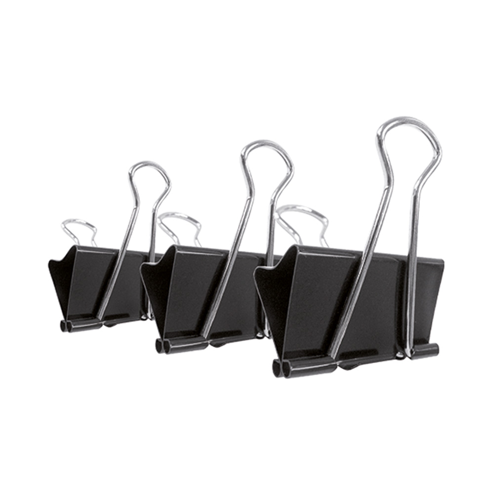 Clip Doble Negro 19 mm 12 unidades Adix - Imagen 2