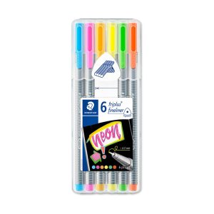 Plumón 334-SB Fineliner 0.3 6 Colores Neón Staedtler