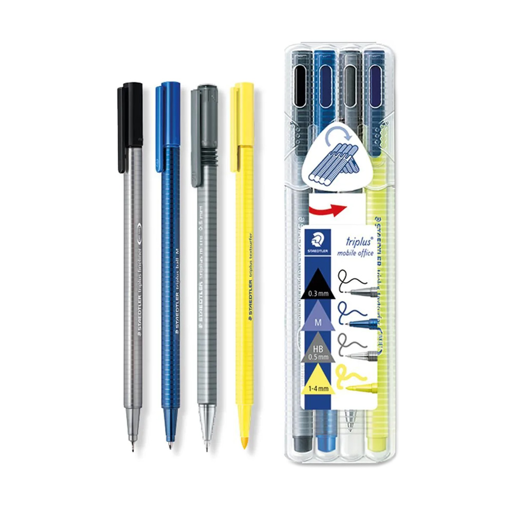 Set Triplus Bolígrafo/Fineliner/Destacador/Portaminas 0.5 Staedtler - Imagen 3