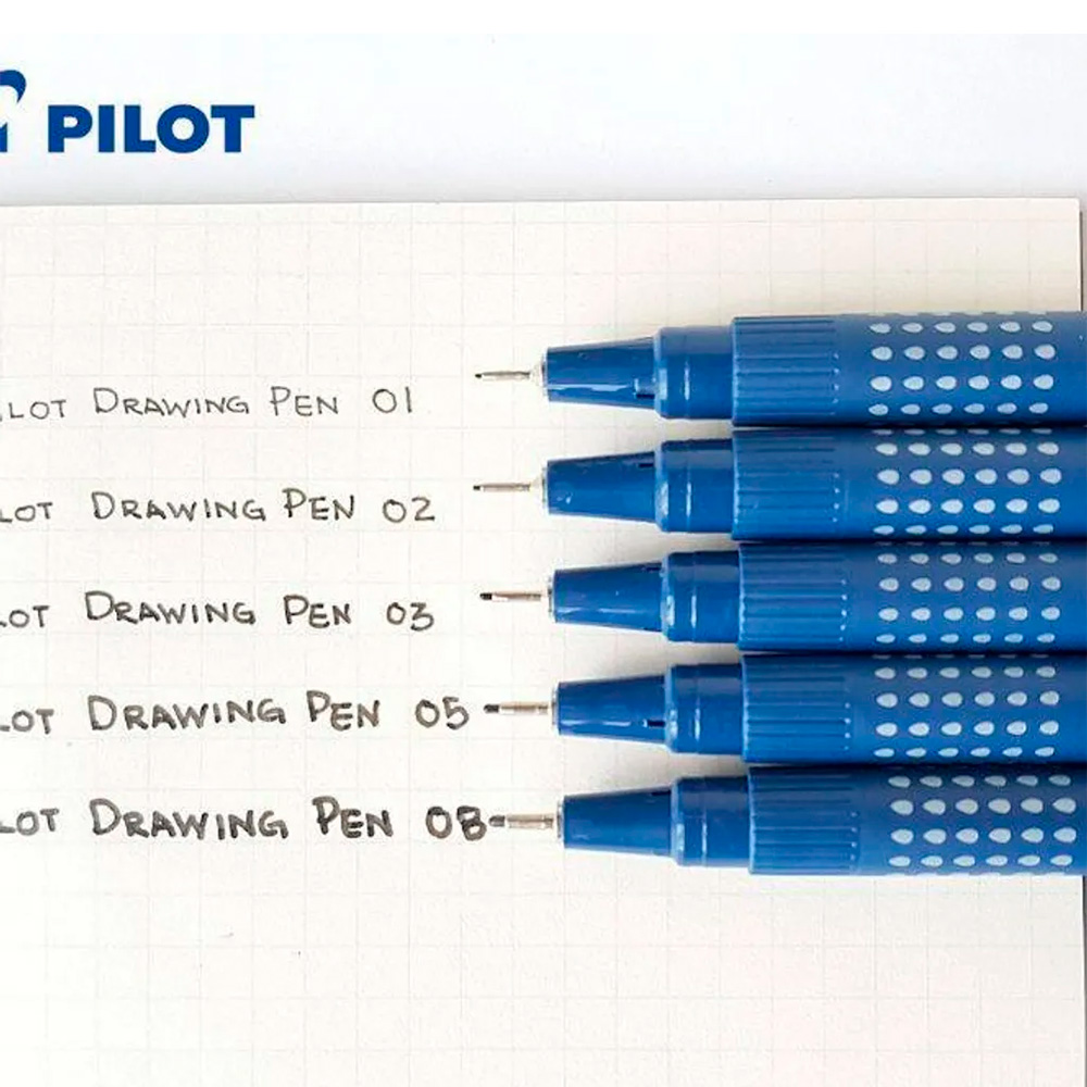Plumilla de Dibujo Drawing Pen Negro Pilot - Imagen 3