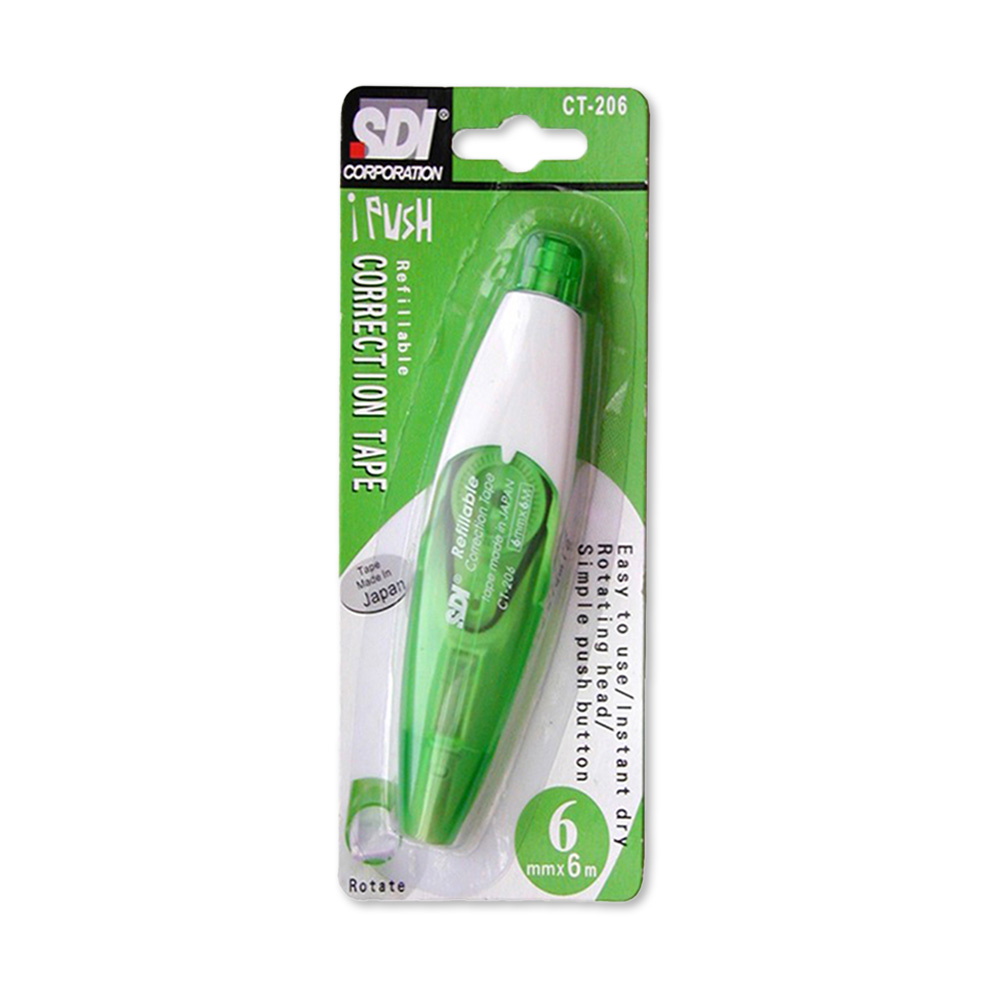 Cinta Correctora 6mm x 6mt Verde Sdi - Imagen 3