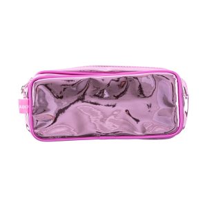 Estuche Escolar Doble Cierre Rosa Metalizado Adix