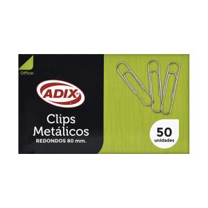 Clip Metal Punta Redonda 80 mm 50 unidades