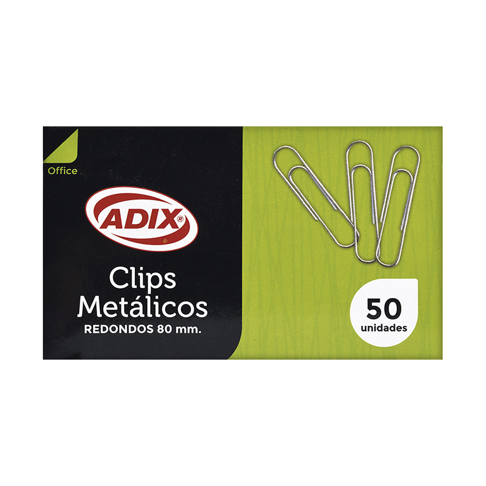Clip Metal Punta Redonda 80 mm 50 unidades