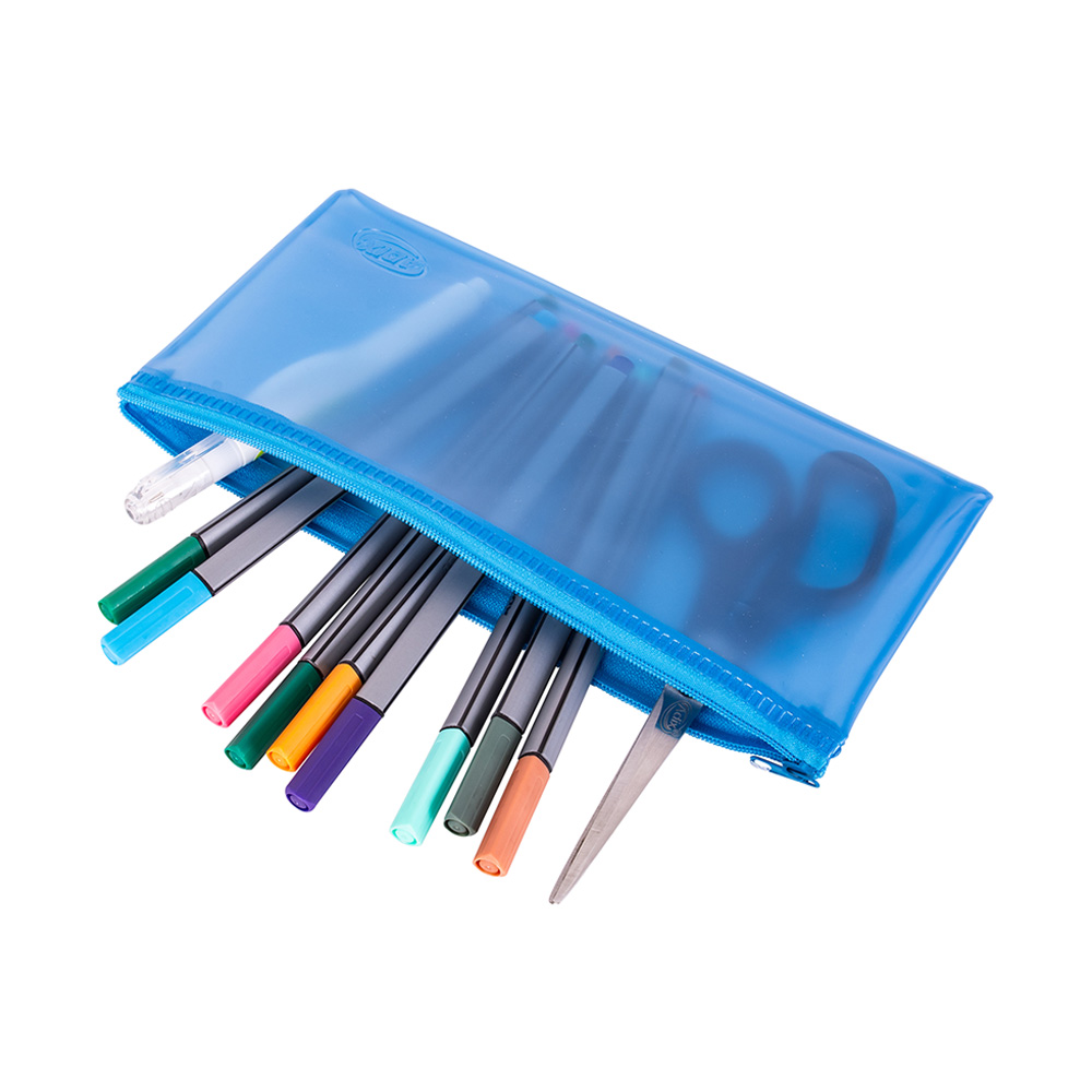 Estuche Escolar Translúcido PVC Colores Adix - Imagen 2