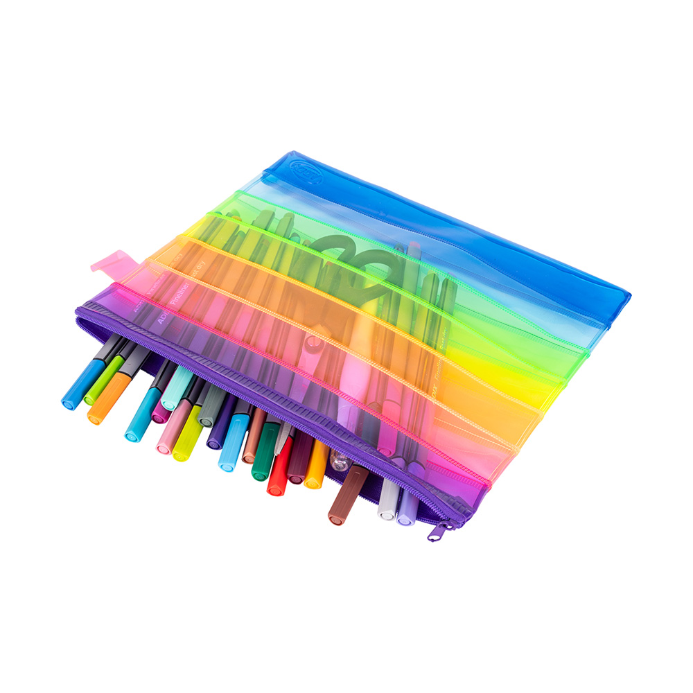Estuche Translúcido PVC Multicolor Adix - Imagen 3