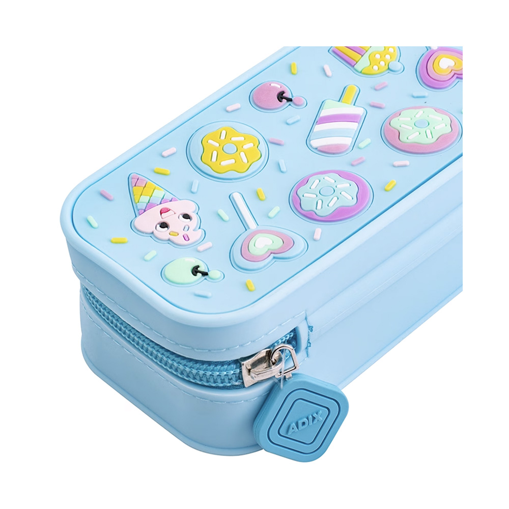 Estuche Escolar Diseños Celeste Adix - Imagen 3