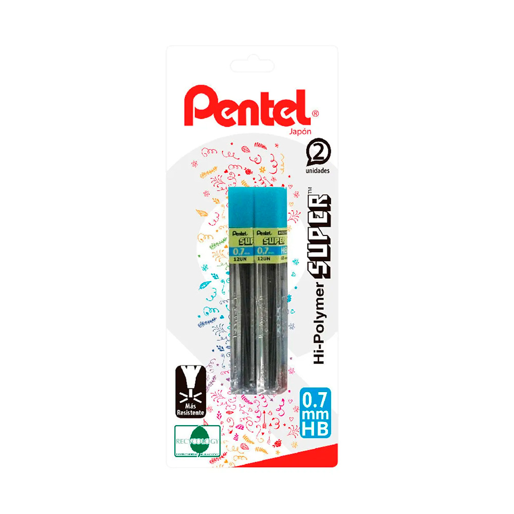 Set 2 Tubos Minas 0.7mm HB Pentel