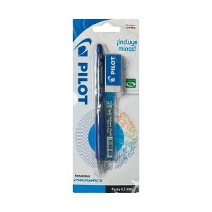 Lápiz Mecánico Progrex Azul + minas 0.7mm + Goma de Borrar Pilot