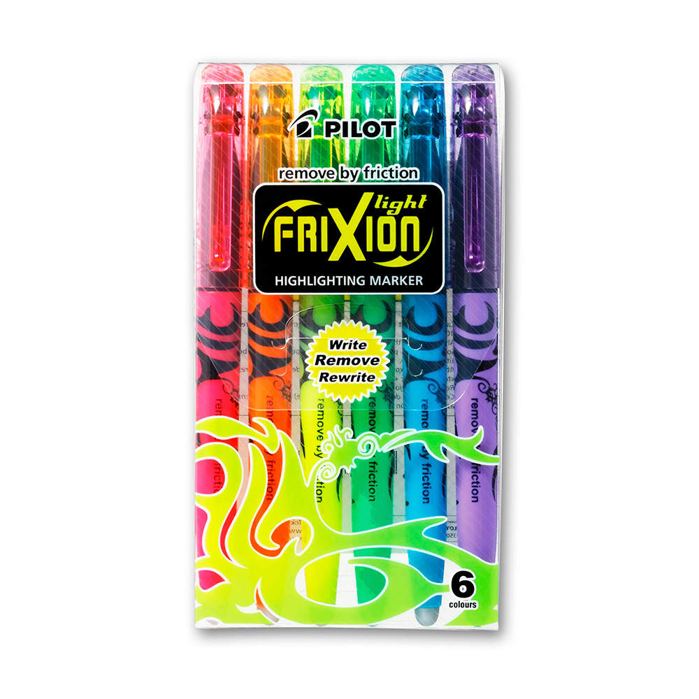 Set 6 Resaltadores Borrables Frixion Light Punta Biselada Pilot