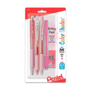 Set Escritura Color Shadow Writing 0.7mm 5 Piezas Rosado Pentel